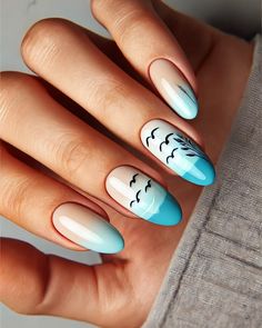 bird nail art Digital Nail Art, Bird Nails, Bird Nail Art, Uñas Ideas, Nails 2024, Funky Nails, Summer Nail, Nail Designs Summer, Nails Ideas