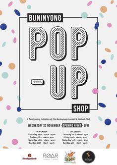 the poster for bunnyong pop up shop