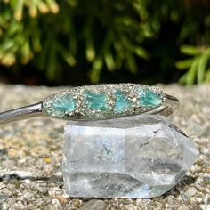 LAST ONE in 925 STELIN SILVER: exactly the bracelet shown in the pictures~ Clearance priced, no returns or exchanges!  ALL items in the Clearance section are either prototypes or returns from customers, or undelivered items, all as shown in the pictures! A beautiful 925 sterling silver bracelet with rough aquamarine birthstones and crushed pyrite to last a lifetime. Our signature sterling silver bracelets are 19+ grams of solid sterling silver plated with rhodium, the gemstone plate is wider tha Aquamarine Birthstone, Birthstone Bracelet, Birthstone Bracelets, Gift For Wife, Welo Opal, Something Blue, Last One, Mother's Day Gift, Silver Bracelets