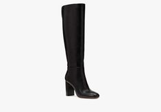 Made from smooth leather these classic knee-high boots are sure to become your new cold-weather staple. | Kate Spade Colby Boots, Black - 9 Fall Formal Knee-high Boots With Leather Lining, Luxury Knee-high Winter Boots, Classic Winter Heeled Boots In Calf Leather, Classic Calf Leather Heeled Boots For Winter, Fall Formal Calf Leather Knee-high Boots, Formal Calf Leather Knee-high Boots For Fall, Formal Fall Calf Leather Knee-high Boots, Fall Formal Knee-high Calf Leather Boots, Classic Black Knee-high Boots With High Shaft