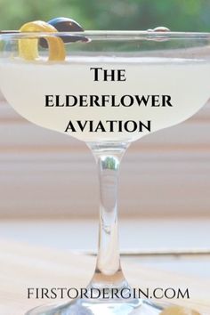 The Elderflower Aviation Gin Cocktail - First Order Gin Gin Craft Cocktails, Lemon Elderflower Cocktail, Gin And Elderflower Cocktail, Elderflower Gin Cocktail, Elderflower Liquor, Aviation Gin, Best Gin Cocktails, Sweet Cocktail, Aviation Cocktail