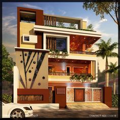 this is an artist's rendering of a modern house in the suburbs of miami