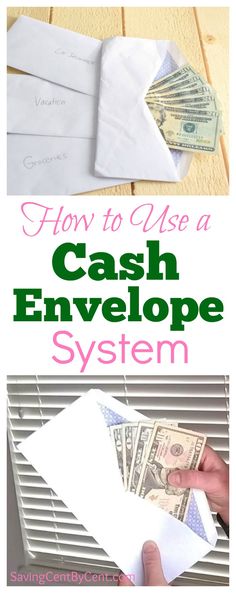 how to use a cash envelope system for making money and other things that you can do