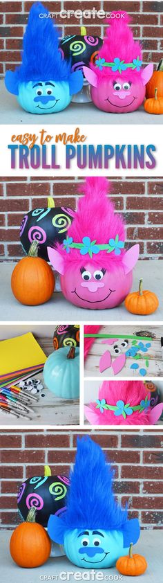 the trolly pumpkins are made from paper plates