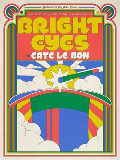 an advertisement for a concert featuring bright guys and the cate le bons band