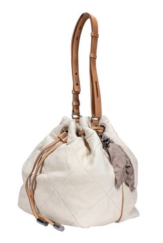 Hold everything and anything you wish in this leather bucket bag from Lanvin! Made with ultra-soft Italian leather, this large shoulder bag can hold even you largest daily essentials with ease. Whether you're going to the office, or just running errands, you can be sure that you'll have what you need. Made in Italy Soft quilted leather Silver-toned hardware Bucket style bag with drawstring closure Adjustable shoulder strap Two interior slip and zippered pocket Width 16" Height 13" Depth 6" Handl Lanvin Bag, Jeanne Lanvin, Buy Shoes Online, Large Shoulder Bags, Leather Bucket Bag, Leather Bucket, Leather Silver, Quilted Leather, French Fashion