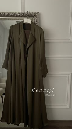 Modest Jumpsuit Outfit, Abaya Photography, Work Abaya, Abaya Coat, Abaya Ideas, Abaya Designs Latest