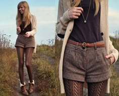 printed tights... nuff said. Fall Tights, Outfits Cold, Winter Shorts, Mode Boho, Winter Vacation, Mode Inspo, Shorts With Tights, Vacation Outfits, Mode Inspiration