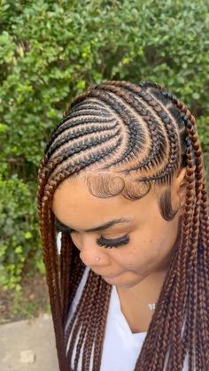 40 Lemonade Fulani Braids & Twists Hairstyles Trending Right Now Up Due Braids For Black Women, Fulani Lemonade Braids Hairstyles, Lemonade Braids With Box Braids In Back, Black Woman Braid Styles, Lemonade Stitch Braids, Feed In Box Braids Hairstyles, Short Lemonade Fulani Braids, Trending Braid Hairstyles 2024, Lemonade And Knotless Braids