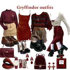 Harry Potter Modern Outfits, Harry Potter Gryffindor Outfits