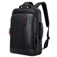 This backpack has all the features you need to keep your tech protected. It has smooth zippers, which can reveal 50% more storage space when unzipped. This stylish super slim backpack is made of water-resistant microfiber synthetic leather and durable nylon material. Its soft flannel compartments fits laptops up to 15 inches in size. It has an invisible zippered pocket to keep your most important items. The external USB port allows you to charge your phone without taking your power bank out. Its Laptop Backpack Mens, Waterproof Laptop Backpack, Mens Backpack Travel, Business Backpack, Anti Theft Backpack, Computer Backpack, College Backpack, Business Laptop, Sport Style