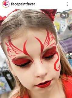 Quick Face Painting, Devil Face Paint, Maquillaje Halloween Infantil, Dinosaur Face Painting, Halloween Face Paint Designs, Easy Face Painting Designs, Animal Stencil Art, Adult Face Painting