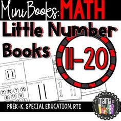 a book cover with the words mini books math little number books ii - 20