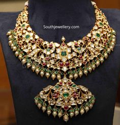 Latest Choker Necklace Designs, Wedding Jewelry Sets Bridal Jewellery, Temple Jewelry Necklace, Bridal Necklace Designs, Neck Pieces Jewelry, Choker Necklace Designs, Diamonds And Pearls, Peacock Necklace