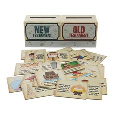 an old testament card game in its box