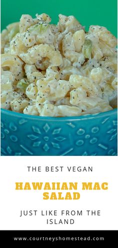 the best vegan hawaiian mac salad just like from the island is made with only three ingredients