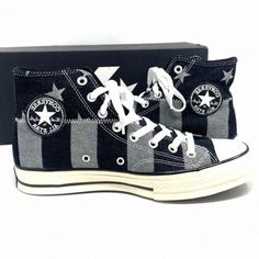 Brand New With Box. 100% Authentic. Same Or Next Day Shipping Msrp: $112.00 Save Now! The More You Bundle - The Better Offer You Get! Converse Low-Top Sneakers Crafted With A Premium Canvas Detailed With Archival Star Ankle Patch, Grayscale Stars And Stripes Pattern, Vintage License Plate, Winged Tongue Stitching, 35mm Rubber Taping, Ortholite Insole For A Comfortable Walk. Best Deal! Send Me A Offer Asap :) Gray Canvas Shoes For Streetwear, Casual Gray High-top Custom Sneakers, Casual Black Custom Converse Sneakers, Casual Gray Converse High-top Sneakers, Vintage License Plates, Converse Low, Converse Low Tops, Chuck 70, Hi Top