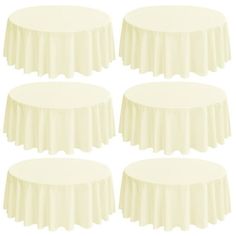 Wwbo 6 Pack Round Tablecloths - 90 Inch Polyester Table Cover For Round Table Stain And Wrinkle Resistant Washable Fabric Table Cloth Tablecloth For Wedding Banquet Parties Durable Eas, Beige Round Tablecloths, Stained Table, Multipurpose Table, Beige Kitchen, Fabric Table, Round Table Covers, Wedding Banquet, Table Ronde, Outdoor Parties