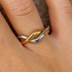 The most unique rings you've ever seen- the Wavy Two Tone Ring set! These irregular rings blend silver and 18k gold plated finishes for a never-seen before stunning, dainty ring set. 🤍 Unique & Trendy: Mixed metal jewelry is trending in 2024 🤍 Comfy 4 You: Pick from sizes US 5-8 🤍 Premium Quality: Tarnish-resistant, 18k gold plated for lasting shine. Add this chic two-tone set to your collection for everyday awe! 😍 * Refund Policy: You have 14 days after receiving the product to get all of y Mixed Metals Ring Stack, Jewelry Mixed Metals, Wishlist Board, Mixed Metal Ring, Layering Ideas, Jewelry Stack, Minimalistic Jewelry, Mixed Metal Rings, Bff Gift