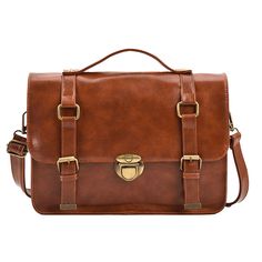 Color: Brown Japanese Preppy, Girls Messenger Bag, Jk Uniform, Handbags For School, Student Backpacks, Leather Messenger Bag, Tote Handbag, Types Of Bag, Leather Messenger