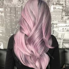 ♕pinterest/amymckeown5 Metallic Hair Color, Amethyst Hair, Vibrant Hair, Silver Hair Color, Hair Color Highlights