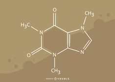 an image of the structure of a benzylic acid compound on a brown background