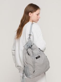 Bag designed by ROIDESROIS. These are backpacks that are good to match various items and moods. Recommend having this as a daily versatile bag, in a casual mood. - Spacious design- Adjustable strap- Drawstring closure- Outer pocket detail- Signature label detail Pocket Detail, Drawstring Backpack, Bags Designer, Adjustable Straps, Backpacks, Iphone, Grey, Design