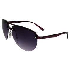 AlterImage Amelia Fashionable Sunglasses for Women Semi-Rimless Aviator Purple Turn up the style and make a statement with AlterImage Ampelia Stylish Sunglasses! Perfect for any occasion whether it be a day in the sun or an evening on the town, these aviator-style shades are sure to give you that extra edge. They feature a semi-rimless design for a modern edge, and the purple frames provide just the right amount of color to give you that 'WOW' factor. Crafted with durable polycarbonate frames an Purple Frames, Sunglasses Purple, Purple Frame, Fashionable Sunglasses, Chic Sunglasses, Aviator Glasses, Aviator Style, Stylish Sunglasses, Flexible Design