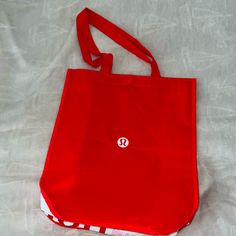 Large Red/White New Never Used Sporty Red Everyday Bag, Lululemon Bags, Shopping Totes, Gym Tote, Reusable Shopping Bags, Weekender Tote, Black Tote, Reusable Bags, Christmas Bags