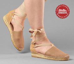 Diegos® Classic low wedge tan Lola espadrilles shoes hand made and hand stitched in northern Spain Low Wedge Espadrilles, Lace Espadrilles, Espadrilles Shoes, Lace Up Espadrilles, Northern Spain, Wedge Espadrilles, Tan Wedges, High Wedges, Low Wedges