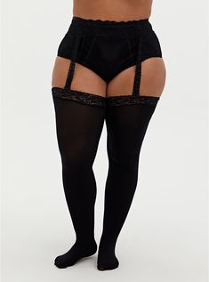 30th Birthday Outfit, Night Time Outfits, Garter Black, Lingerie Outfit Night, Plus Size Tights, Black Thigh High, Girls Couture, Romantic Outfit, Thigh High Stockings