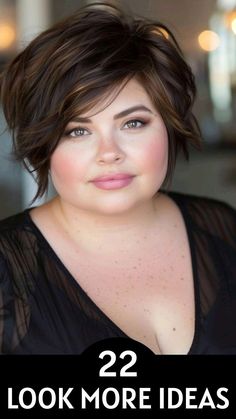 Short Hair For Plus Size Women, Short Haircuts For Plus Size Women, Plus Size Bob Haircut, Haircut For Plus Size Women, Short Hair For Round Face Plus Size, Plus Size Haircut Double Chin, Plus Size Short Hair, Haircuts For Plus Size Women