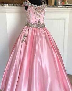 Jenniferwu Custom Made Girl Dress Wedding Party Evening Pegeant Dance Gown  | eBay Pageant Prep, Colors Pictures, Custom Made Dress, Dress Wedding Party, Made Dress, Fairytale Dress, Pageant Dress, Picture Design, Wedding Party Dresses