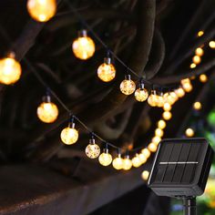 PRICES MAY VARY. 💡【23ft with 50 Led Solar String Lights】 23 feet outdoor solar string lights with 50 super bright led crystal globes. Each globe has a diameter of 0.7 inch, made by transparent plastic. Means you can get higher brightness and more gorgeous warm white lighting effects. 6.5 feet long lead length suitable for outdoor use. Awesome outside decorative lights for patio, gazebo, bistro, deck, garden, balcony, pathway, lawn, fence, porch, backyard, landscaping. 💡【8 Modes Auto On/Off Fai Led Globe Lights, Lights For Patio, Solar Led Lights Outdoor, Led String Lights Outdoor, Outdoor Fairy Lights, Solar String Lights Outdoor, Outdoor Garden Lighting, Globe String Lights, Solar Fairy Lights