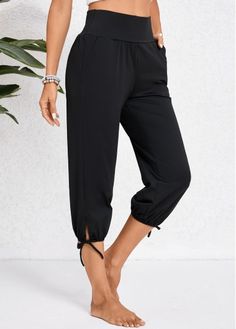 Color:Black;Size:S;Size:M;Size:L;Size:XL;Size:2XL;Size:3XL;Size:4XL;Size:5XL;Package Contents:1 X Pants; Black High Waisted Pants, White Joggers, Beach Bridesmaid Dresses, Mid Waist Pants, Swimwear Suits, Plaid Outfits, Black Joggers, Lovely Tops, Black Swimwear