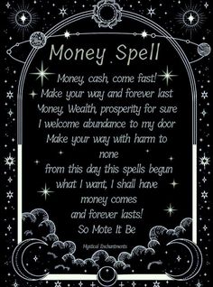 Add me on Snapchat! Username: tchatfield19 https://snapchat.com/t/q2XOLVqM Powerful Money Spells, Good Luck Spells, Spells For Beginners, Easy Spells, Wiccan Magic