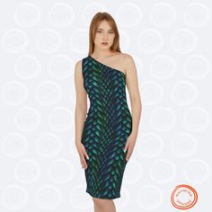 Dragon Blue & Green Scales One-Shoulder Dress - Bold Fantasy All-Over Print Unleash your vibrant, mystical side with our blue and green Dragon Scales All-Over-Print One-Shoulder Dress! This striking dress features a bold dragon scale pattern that wraps around you in dazzling colors, perfect for making a statement at parties, festivals, or any event where you want to stand out. The unique one-shoulder design adds a touch of elegance to this fantasy-inspired piece. ✨ Key Features: Bold Dragon Scale Design: The vivid, all-over dragon scale print in a mesmerizing palette blue and green makes this dress a showstopper, ideal for those who love mythical and fantasy fashion. One-Shoulder Silhouette: The trendy one-shoulder cut adds a touch of sophistication and makes this dress perfect for both ca Medieval Core, Green Scales, Palette Blue, Dragon Blue, Gothic Medieval, Dragon Scales, Scale Pattern, Dragon Scale, Green Dragon