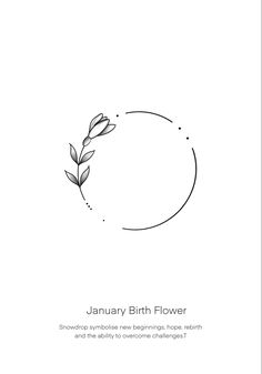 the cover of january birth flower, with an image of a plant in the center