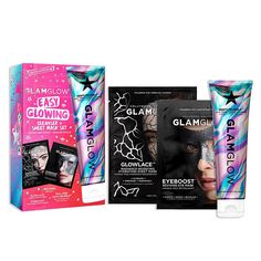 GLAMGLOW Easy Glowing GENTLEBUBBLE Cleanser and Sheet Mask Set What It Is Easy Glowing GENTLEBUBBLE Cleanser and Sheet Mask Set is a three-piece sheet mask and cleanser set. What You Get 5 oz GENTLEBUBBLE Daily Conditioning Cleanser GLOWLACE Radiance-Boosting Hydration Sheet Mask EYEBOOST Reviving Eye Mask What It Does To effortlessly revive and maintain skin’s healthy, hydrated glow. How to Use GENTLEBUBBLE Daily Conditioning Cleanser Apply to wet face and gently massage evenly in circular moti Hydrating Sheet Mask, Cleansing Routine, Echinacea Purpurea, Dry Face, Skin Care Kit, Chamomile Flowers, Short Hair With Layers, Sheet Mask, Flower Extract