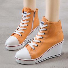 Category:Boots,Sneakers,Canvas Shoes; Upper Materials:PU; Season:Spring   Fall,Winter; Heel Type:Wedge Heel; Gender:Women's; Type:Booties Ankle Boots; Style:Minimalism,Preppy,Fashion,Casual; Heel Height(inch):2-3; Outsole Materials:Rubber; Occasion:Outdoor,Daily; Closure Type:Lace-up; Pattern:Color Block; Listing Date:09/28/2023; 2023 Trends:Canvas Shoes,Snow Boots,Comfort Shoes,Platform Sneakers Colorful High-top Synthetic Sneakers, Red Breathable High-top Sneakers With Round Toe, Breathable Multicolor High-top Sneakers With Round Toe, Red High-top Breathable Sneakers With Round Toe, Casual Multicolor High-top Platform Sneakers, Winter Wedges, Winter Ankle Boots, Black White Pink, Boots And Sneakers