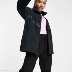 $140 Womens Size S Nike Tech Fleece Oversized Black Jacket Cw4296-010 Small Oversized Black Fleece Jacket For Fall, Nike Black Casual Fleece Jacket, Nike Black Fleece Jacket For Streetwear, Sporty Track Jacket For Spring Workwear, Functional Track Jacket For Fall, Modern Black Track Jacket For Streetwear, Hooded Track Jacket For Winter Workwear, Sporty Outerwear For Workwear In Fall, Functional Fall Track Jacket