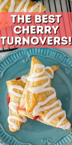 the best cherry turnoverers with white icing on top