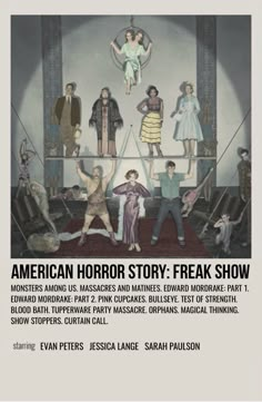 American Horror Story Freakshow, American Horror Story Aesthetic, Edward Mordrake, Indie Movie Posters