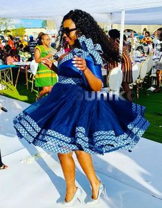 Blue Shweshwe Dresses, Plus Size Shweshwe Dresses, Kids African Dresses, Dresses With Tulle