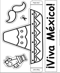 a paper cut out of a mexican themed cake