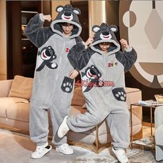 Bear Lovers Kigurumi Couple Pajamas Pajamas For Couples, Black Onesie, Halloween Onesie, Couple Pajamas, Monster Characters, Custom Onesies, Anime Cosplay Costumes, Onesie Pajamas, Bunny Lovers