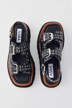 Black Studded Sandals, Trendy Sneakers For Women, 2024 Shoes, Closet Wishlist, Footbed Sandals, Stylish Sandals, Shoe Inspo, Slingback Sandals