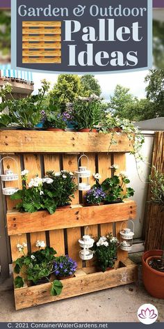 a garden and outdoor pallet ideas sign