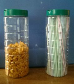 two plastic containers filled with food next to each other