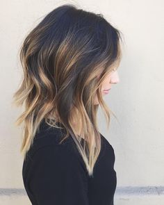 Brunette Ombre, Brunette Balayage, Ombré Hair, Long Bob Hairstyles, Ombre Hair Color, Short Hairstyle, Long Wavy Hair, Haircuts For Fine Hair, Hair Color Balayage